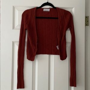 Urban outfitters red/brown tight cardigan